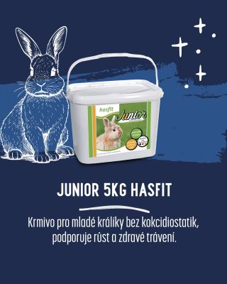 První krok k dospělosti? S chutí a bez chemie! 🐰 Hasfit Junior je vyvážené krmivo pro mladé králíky, které pomáhá hladkému...